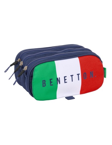 Trousse Fourre-Tout Triple Benetton Flag Blue marine 21,5 x 10 x 8 cm