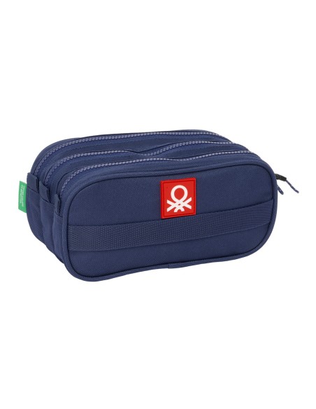 Trousse Fourre-Tout Triple Benetton Flag Blue marine 21,5 x 10 x 8 cm