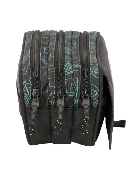 Trousse Fourre-Tout Triple Nerf Game Noir 21,5 x 10 x 8 cm