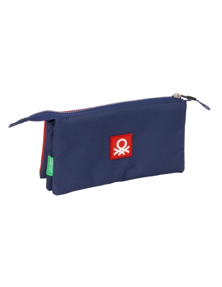 Trousse Fourre-Tout Triple Benetton Flag Blue marine 22 x 12 x 3 cm
