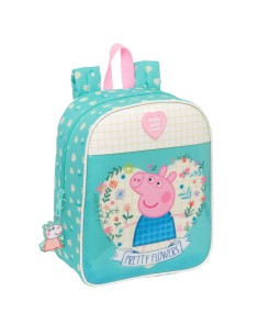 Sac à dos enfant Peppa Pig Pretty flowers Jaune Menthe 22 x 27 x 10 cm
