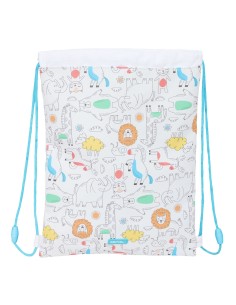 Sac à dos serré par des ficelles Safta Zoo Beige 26 x 34 x 1 cm