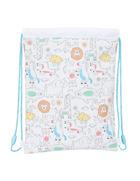 Sac à dos serré par des ficelles Safta Zoo Beige 26 x 34 x 1 cm