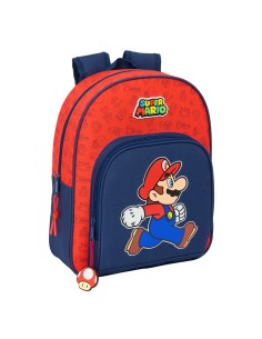 Cartable Super Mario Trick Rouge Bleu foncé 28 x 34 x 10 cm