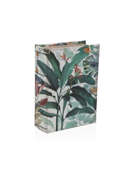 Boîte à bijoux Versa Toile Bois MDF 7 x 22 x 16 cm Tropical