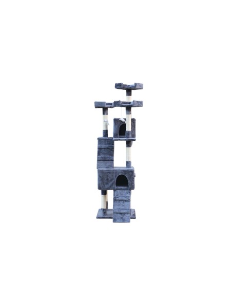 Arbre à chat Gloria Nilo Gris Polyester Bois Papier Plastique Sisal 7,5 cm