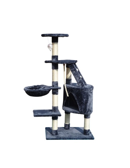 Arbre à chat Gloria Sinu Gris Polyester Bois Papier Plastique Sisal 7,5 cm 55 x 40 x 120 cm