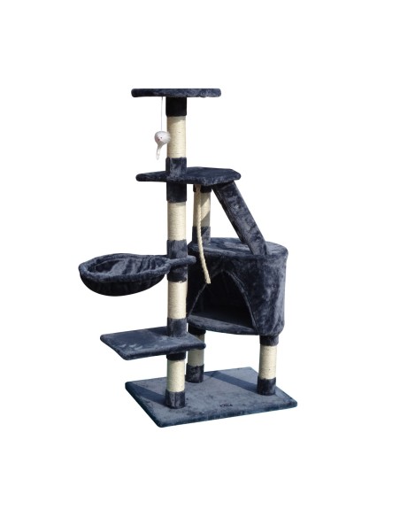 Arbre à chat Gloria Sinu Gris Polyester Bois Papier Plastique Sisal 7,5 cm 55 x 40 x 120 cm