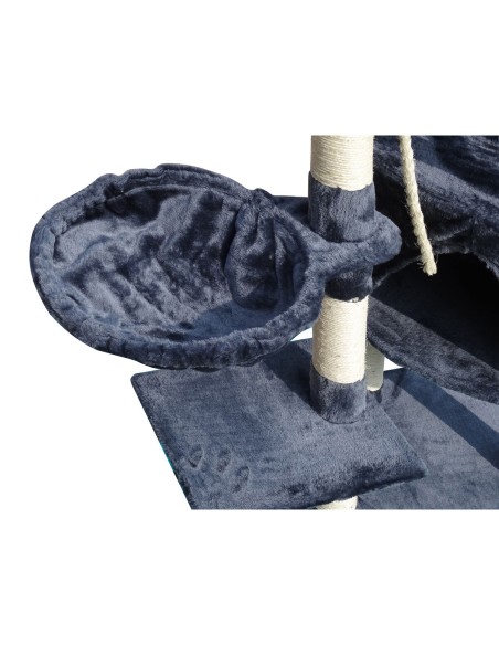 Arbre à chat Gloria Sinu Gris Polyester Bois Papier Plastique Sisal 7,5 cm 55 x 40 x 120 cm