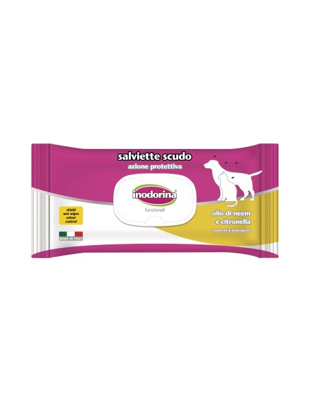 Lingettes humides pour animaux domestiques Inodorina Citronnelle