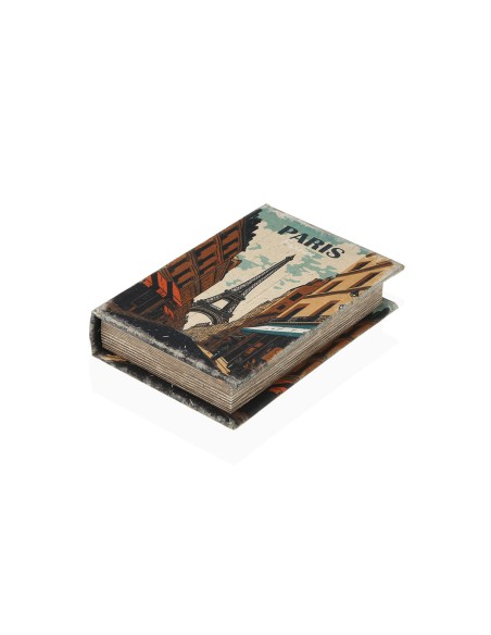Boîte Décorative Versa Paris Toile Bois MDF