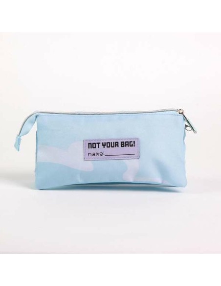 Trousse Fourre-Tout Triple Frozen Bleu clair Light Blue 2,2 x 1,1 x 22,5 cm