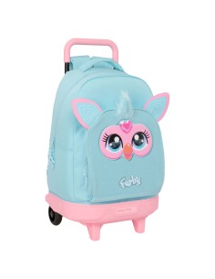 Cartable à roulettes Furby Bleu ciel 33 x 45 x 22 cm