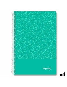 Cahier Imprex Vert Din A4 80 Volets (4 Unités)