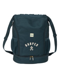 Sac à dos serré par des ficelles Harper & Neyer Blue marine 35 x 40 x 1 cm