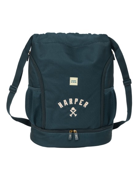Sac à dos serré par des ficelles Harper & Neyer Blue marine 35 x 40 x 1 cm