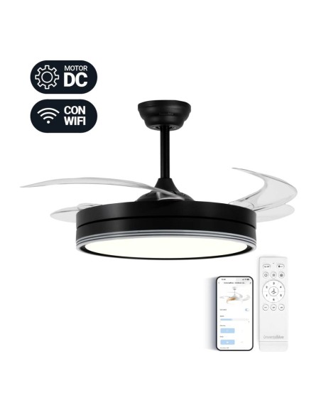 Ventilateur de Plafond Universal Blue Noir