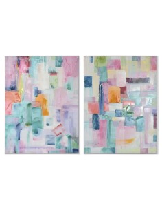 Cadre Home ESPRIT Abstrait Urbaine 90 x 3,5 x 120 cm (2 Unités)