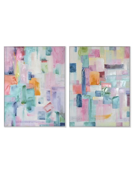 Cadre Home ESPRIT Abstrait Urbaine 90 x 3,5 x 120 cm (2 Unités)