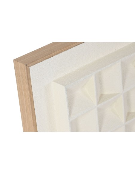 Cadre Home ESPRIT Beige Géométrique Moderne 60 x 7 x 60 cm (2 Unités)