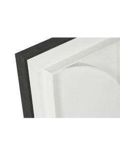 Cadre Home ESPRIT Blanc Noir Abstrait Moderne 60 x 6,5 x 60 cm (2 Unités) 2