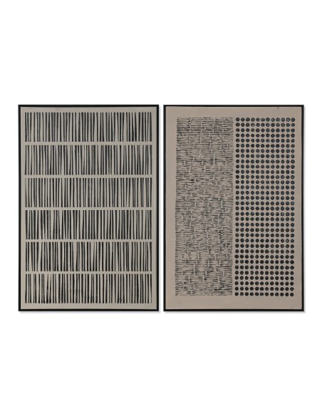 Cadre Home ESPRIT Marron Noir Moderne Urbaine 83 x 4 x 123 cm (2 Unités)
