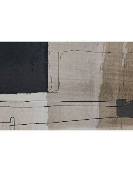 Cadre Home ESPRIT Noir Beige Abstrait Urbaine 83 x 4 x 123 cm (2 Unités)