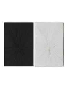 Cadre Home ESPRIT Noir Beige Moderne (2 Unités)