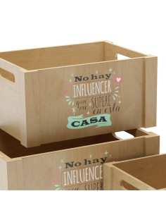 Set de boîtes décoratives Versa Bois (3 Pièces) 2