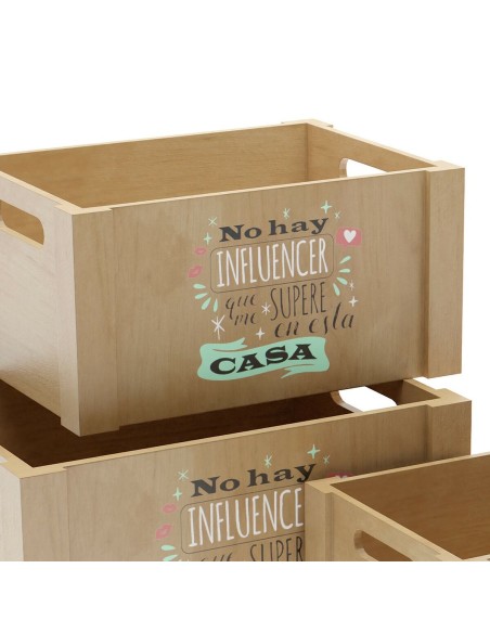 Set de boîtes décoratives Versa Bois (3 Pièces)