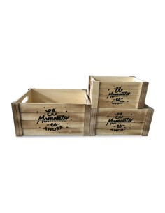 Set de boîtes décoratives Versa Bois (3 Pièces)
