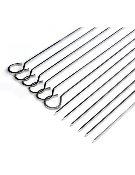 Ensemble de brochettes pour barbecue Algon Métal 27 cm 6 Pièces (24 Unités)