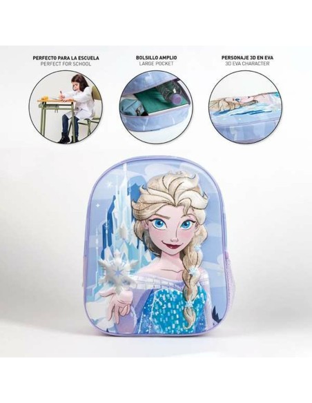 Cartable 3D Frozen Bleu 25,0 x 31,0 x 10,0 cm