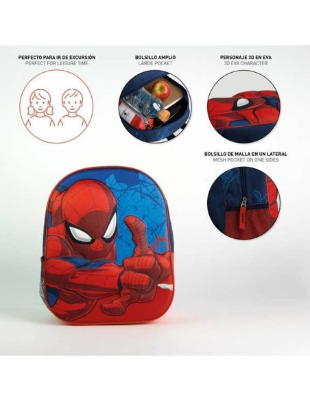 Cartable 3D Spider-Man Bleu 25,0 x 31,0 x 10,0 cm