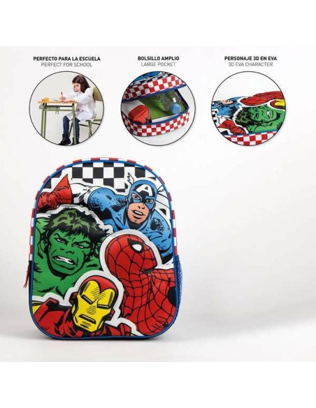 Cartable 3D The Avengers Noir 25,0 x 31,0 x 10,0 cm