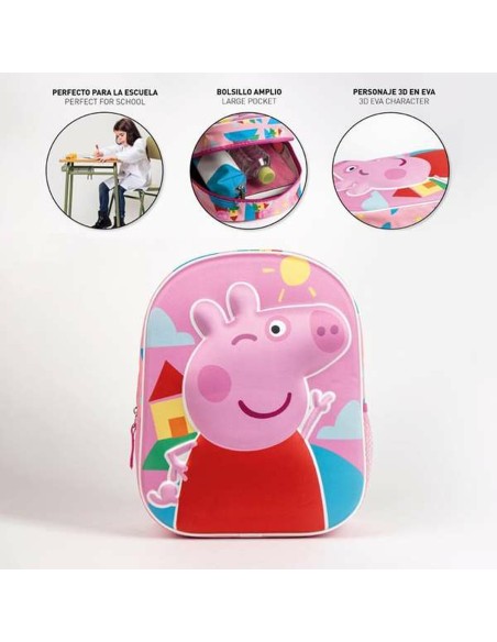 Cartable 3D Peppa Pig Rose 25,0 x 31,0 x 10,0 cm