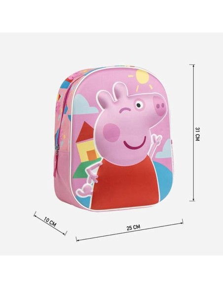 Cartable 3D Peppa Pig Rose 25,0 x 31,0 x 10,0 cm