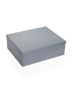 Set de boîtes décoratives Versa Gris Carton Fleurs (15 Pièces) 2