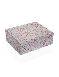 Set de boîtes décoratives Versa Carton Fleurs (15 Pièces) 2