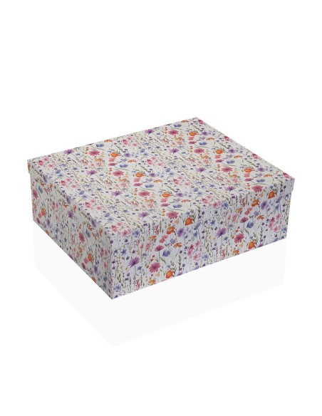 Set de boîtes décoratives Versa Carton Fleurs (15 Pièces)
