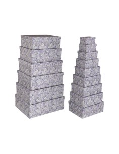 Set de boîtes décoratives Versa Carton Lavande (15 Pièces)
