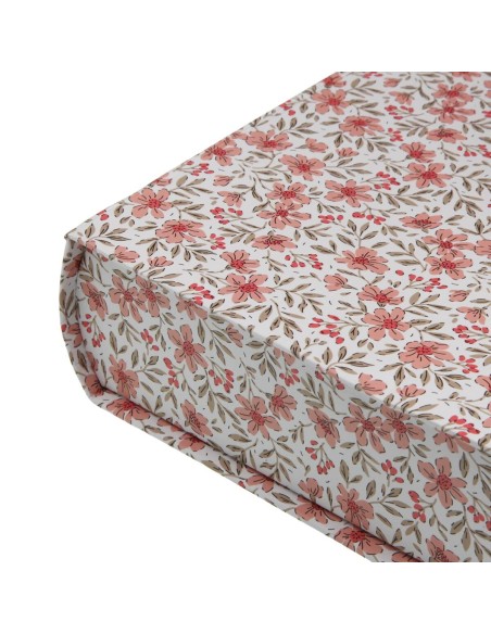 Boîte Décorative Versa Toile Bois MDF Livre Roses