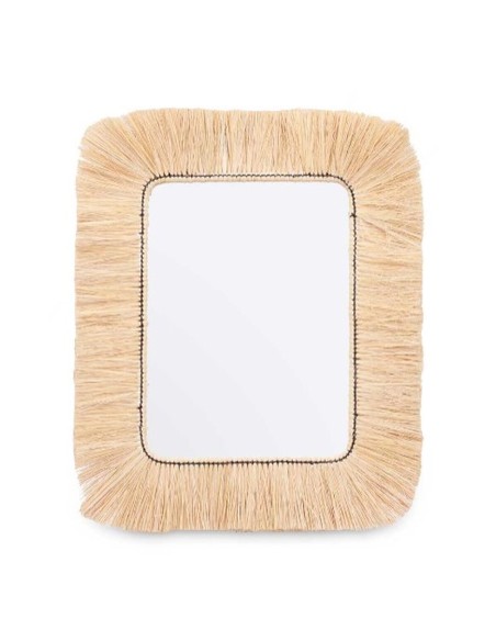 Miroir mural RI-6065 Marron 77 x 67 x 3 cm Rectangulaire