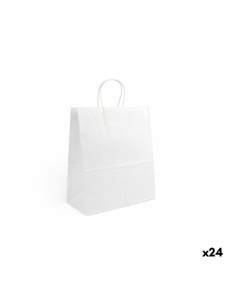 Sac en papier Algon Blanc 26 x 14 x 31 cm 3 Pièces (24 Unités)