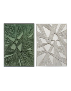 Cadre Home ESPRIT Vert Beige Moderne (2 Unités)
