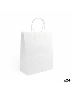 Sac en papier Algon Blanc 32 x 12 x 40 cm 3 Pièces (24 Unités)
