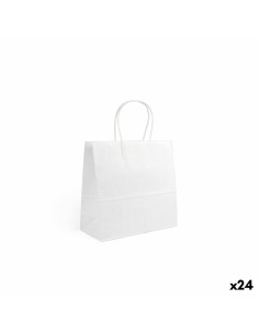 Sac en papier Algon Blanc 26 x 17 x 26 cm 3 Pièces (24 Unités)