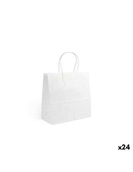 Sac en papier Algon Blanc 26 x 17 x 26 cm 3 Pièces (24 Unités)