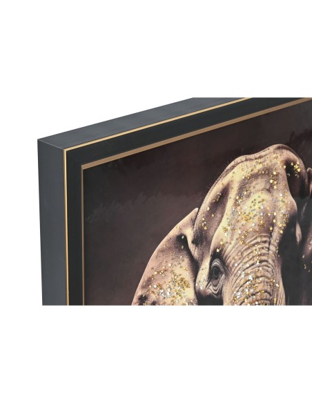 Cadre Home ESPRIT Noir Animal Loft Laqué 64 x 4,5 x 84 cm (4 Unités)