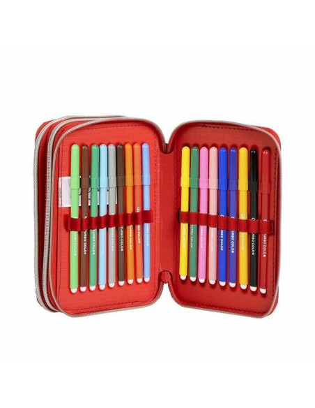 Pochette crayons Spider-Man Bleu 12,5 x 6,5 x 19,5 cm